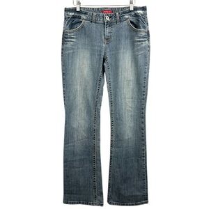 Smart Set Y2K Bootcut Distressed Blue Jeans Size 30